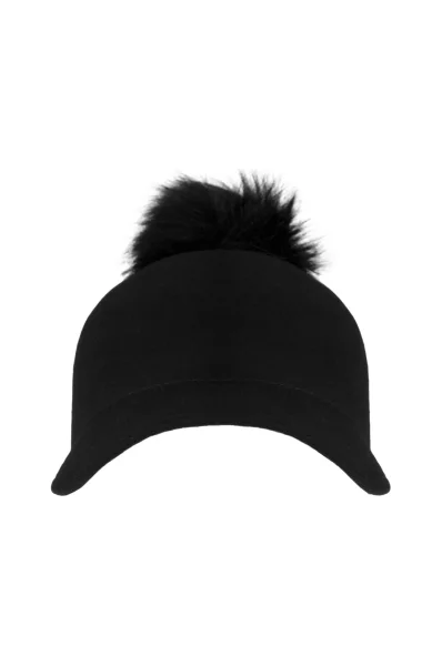 Wełniana czapka GUESS czarny