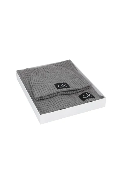 Scarf + cap Calvin Klein ash gray