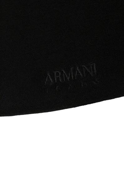 Wełniana czapka dwustronna Armani Jeans czarny