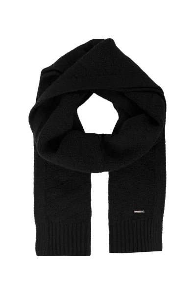 Woolen beanie + woolen scarf Zanta HUGO black