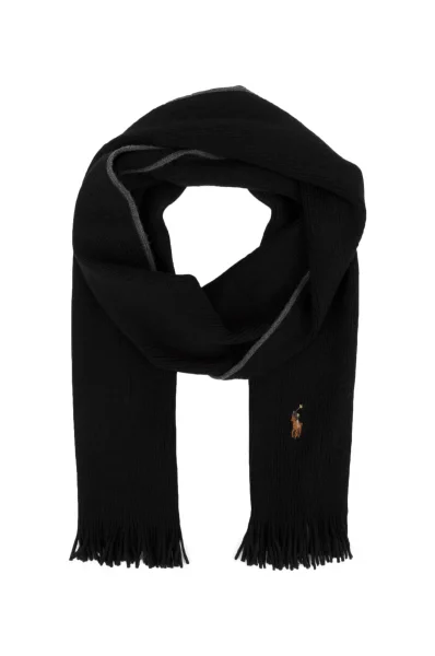 Woolen beanie + woolen scarf  POLO RALPH LAUREN black