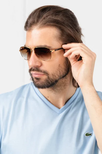 Okulary przeciwsłoneczne Carbon Fibre | Extra slim fit Ray-Ban złoty