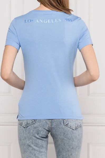 футболка satinette | regular fit GUESS блакитний