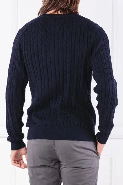 Sweter CLASSIC COTTON BLEND | Regular Fit | z dodatkiem wełny Tommy Hilfiger granatowy