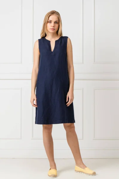 Dress | with addition of linen Marc O' Polo navy blue