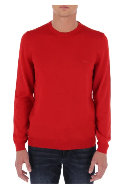 Wełniany sweter Botto-L | Regular Fit BOSS BLACK czerwony