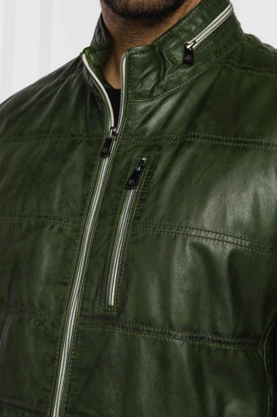 Leather jacket CONNER | Regular Fit Milestone green