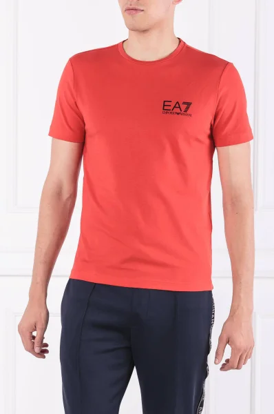 T-shirt | Slim Fit EA7 czerwony