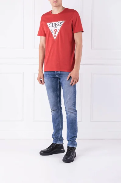 T-shirt | Regular Fit GUESS czerwony