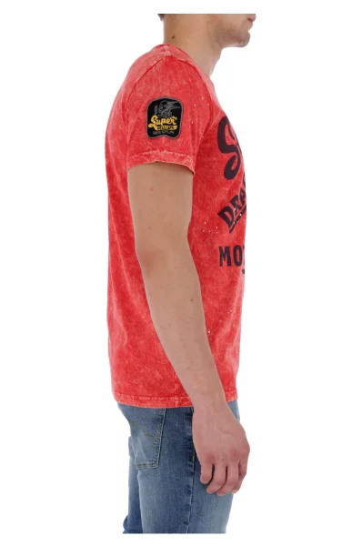 T-shirt Motor City | Slim Fit Superdry czerwony