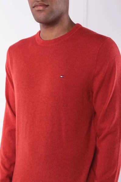 Wełniany sweter LAMBSWOOL CNECK | Regular Fit Tommy Hilfiger czerwony