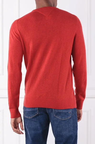 Wełniany sweter LAMBSWOOL CNECK | Regular Fit Tommy Hilfiger czerwony