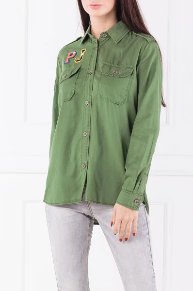 Shirt KATJA | Relaxed fit Pepe Jeans London green