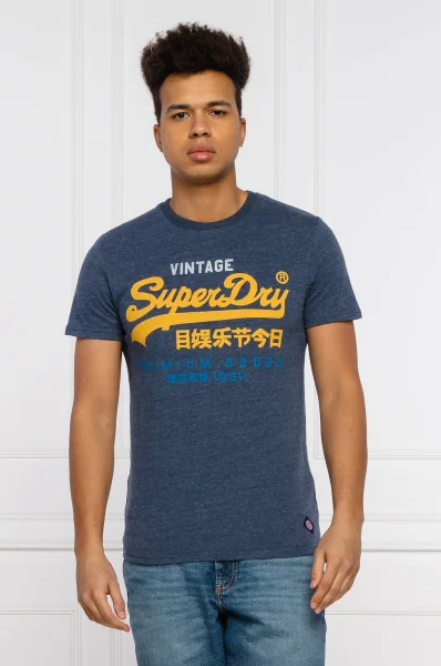 футболка | regular fit Superdry темно-синій