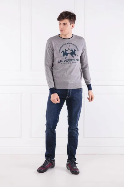 Sweater JEFFRY | Regular Fit | z dodatkiem wełny La Martina gray