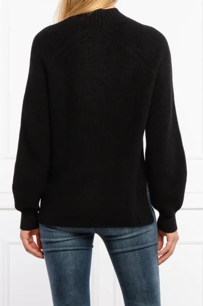 Sweter | Regular Fit | z dodatkiem wełny i kaszmiru CALVIN KLEIN JEANS czarny