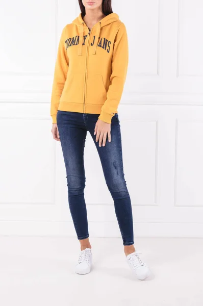 Sweatshirt TJW LOGO ZIP HOODIE | Regular Fit Tommy Jeans yellow