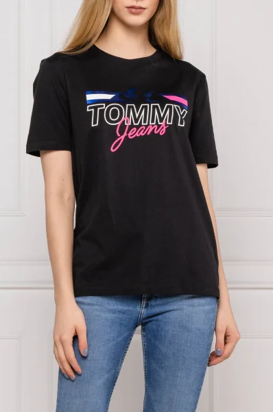 T-shirt | Custom fit Tommy Jeans czarny