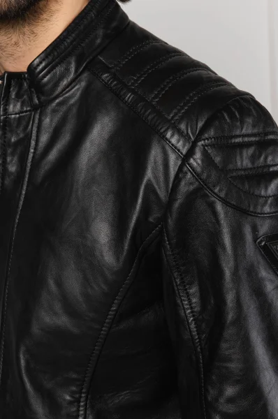 Leather jacket GLAM ROCK BIKER | Regular Fit GUESS black