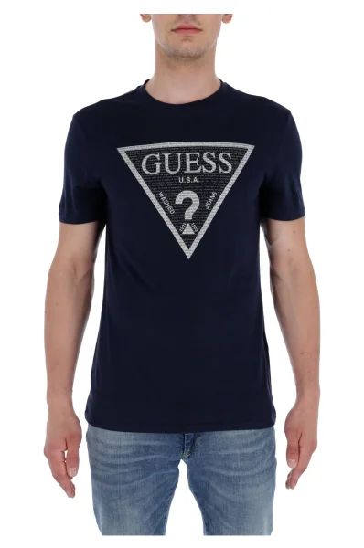 T-shirt CN SS LOGO TEXT TEE | Slim Fit GUESS navy blue