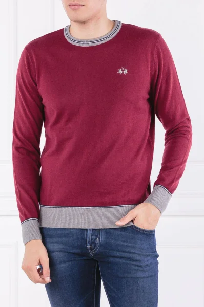 Sweater Gord | Regular Fit | z dodatkiem wełny La Martina claret