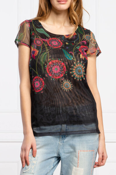 Johnny Was Vicki Scarf Embroidered Blouse