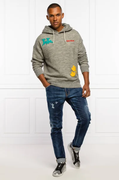 Sweatshirt mike fit | Regular Fit | with addition of wool Dsquared2 gray