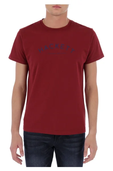 T-shirt | Classic fit Hackett London bordowy