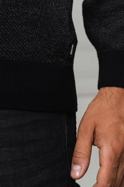 Wełniany sweter Bilivio | Regular Fit BOSS BLACK czarny