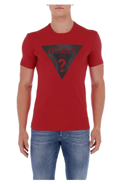 T-shirt CN SS COLOR SHADES | super slim fit GUESS czerwony
