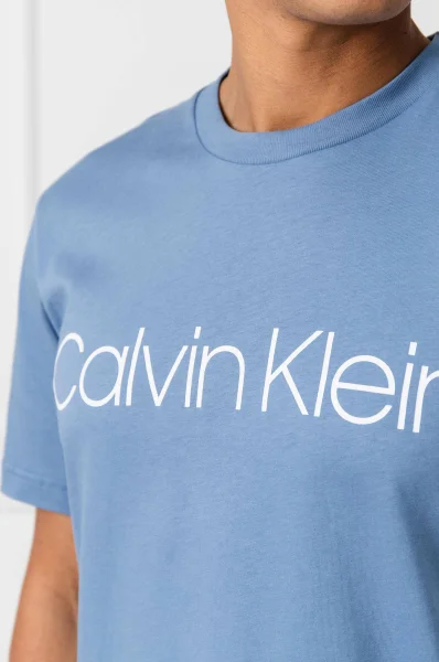T-shirt FRONT LOGO T | Regular Fit Calvin Klein błękitny