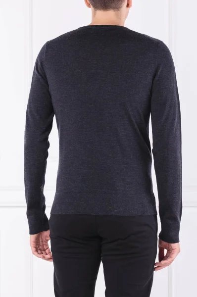 Wełniany sweter SUPERIOR | Regular Fit Calvin Klein grafitowy