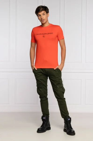 T-shirt | Regular Fit CALVIN KLEIN JEANS pomarańczowy