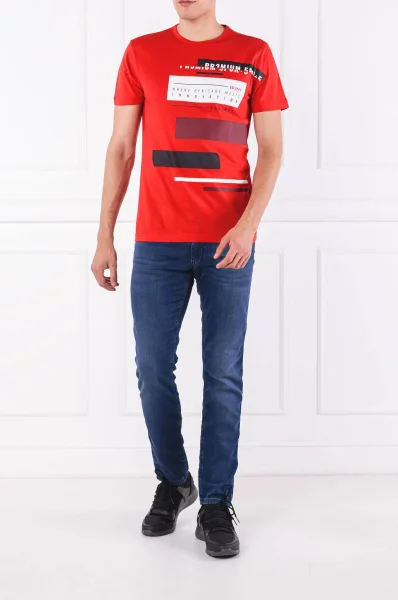 T-shirt Tee 5 | Regular Fit BOSS GREEN czerwony