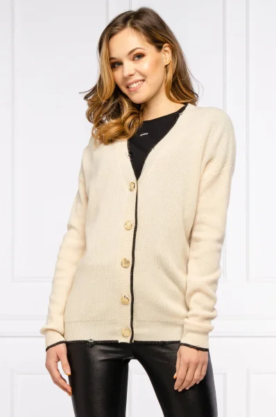 Wool cardigan STANGA | Regular Fit | with addition of cashmere Pinko beige
