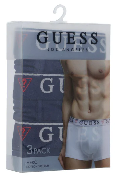 Bokserki 3-pack HERO | cotton stretch Guess Underwear granatowy