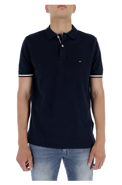 Polo BASIC TIPPED | Regular Fit | pique Tommy Hilfiger granatowy