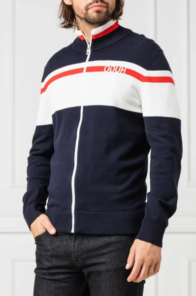 Sweater Sjacketo | Regular Fit HUGO navy blue