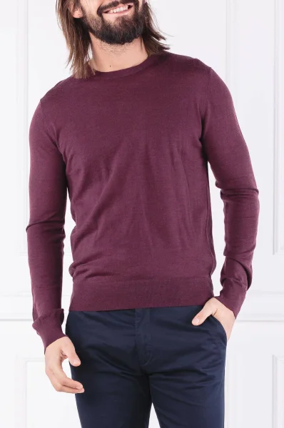 Wool sweater FF GG MERINO CREW | Regular Fit Hackett London claret