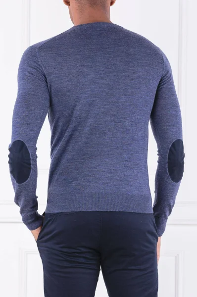 Wool sweater FF GG MERINO CREW | Regular Fit Hackett London blue
