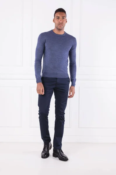 Wełniany sweter FF GG MERINO CREW | Regular Fit Hackett London niebieski