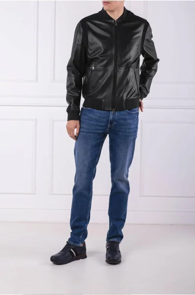 Leather jacket Minop | Regular Fit BOSS BLACK black