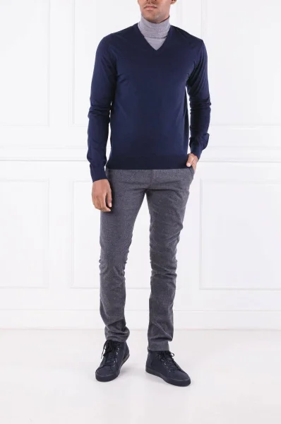 бавовняний светр merino | regular fit Hackett London темно-синій