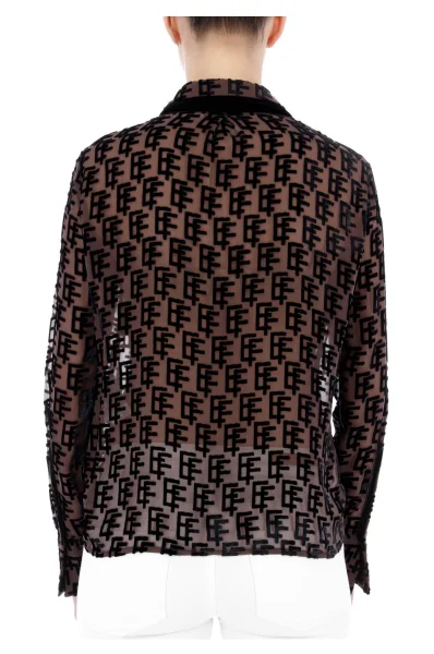 Shirt | Regular Fit | with addition of silk Elisabetta Franchi black