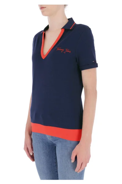 Bluzka Colorblock relax | Regular Fit Tommy Jeans granatowy