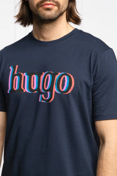 T-shirt Dontrol | Regular Fit HUGO granatowy