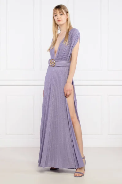 Dress with belt red carpet Elisabetta Franchi 	lavender	