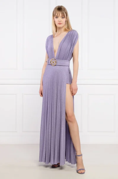 Dress with belt red carpet Elisabetta Franchi 	lavender	