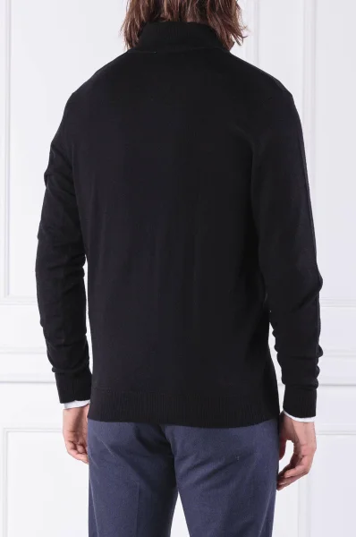 Wełniany sweter | Regular Fit Lacoste czarny