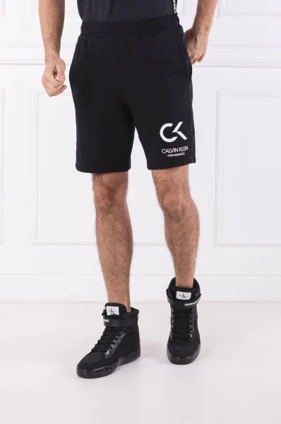 Szorty KNIT | Regular Fit Calvin Klein Performance czarny